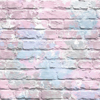Muriva Camouflage Brick Wallpaper in Lilac  - 10m x 53cm Wide