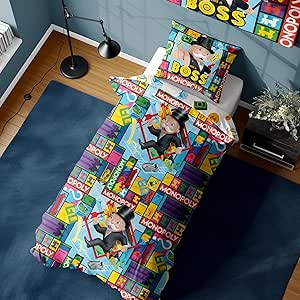 Monopoly Reversible Duvet Set - Like a Boss Design - Single