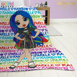 Rainbow High Fleece Throw Blanket - Rainbow Design - 100% Polyester - 100 x 150cm