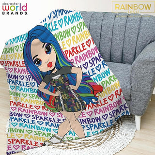Rainbow High Fleece Throw Blanket - Rainbow Design - 100% Polyester - 100 x 150cm