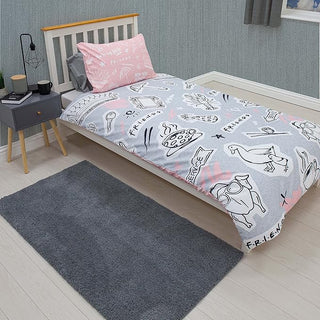 Friends Reversible Duvet Set - Coffee Design - Single