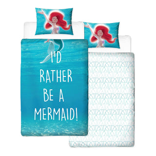Disney Reversible Duvet Set - My Little Mermaid Design - Single