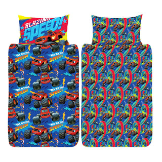 Blaze and The Monster Machines Reversible Duvet Set - Blazing Speeed Design - Single and Double