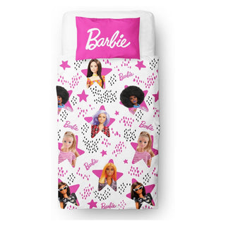 Barbie Reversible Duvet Set - Stars Design - Single