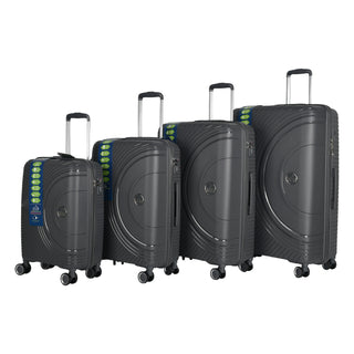 XPLR Lightweight Polypropylene Charcoal Grey Hard Shell Luggage – 8 Silent 360° Spinner Wheels with Built-in TSA Lock – 20”, 24”, 28” and XL 32” Size – 3 Pc and 4 Pc Sets