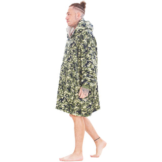 Keanu Unisex Fleece Oversized Hoodie - Camouflage Design - Super Soft Sherpa