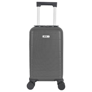 XPLR Underseat Charcoal Grey ABS Cabin Suitcase – Lightweight 2KG Removable-Wheel Luggage with 3-Step Telescopic Handle, Lockable Zippers & Fully Lined Interior – Compact Carry-On for Airlines