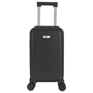 XPLR Underseat Black ABS Cabin Suitcase – Lightweight 2KG Removable-Wheel Luggage with 3-Step Telescopic Handle, Lockable Zippers & Fully Lined Interior – Compact Carry-On for Airlines