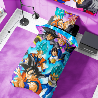 Dragon Ball Z Reversible Duvet Set - Goku and Vegeta Design - Single