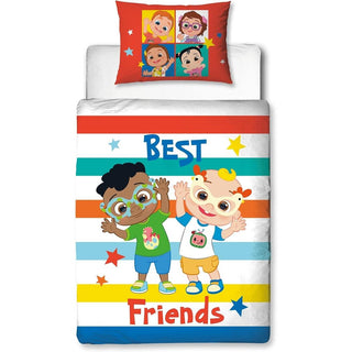 CoComelon Reversible Duvet Set - Bets Friends Design - Toddler Cot Bed