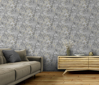 Muriva Lush Forest Gold Wallpaper 205503 – Elegant Botanical Design