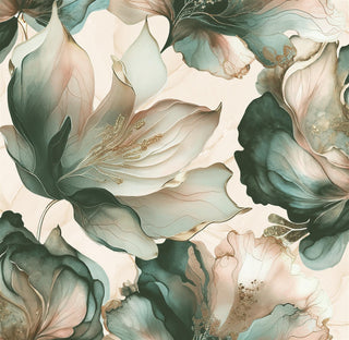 Muriva Elysian Floral Coral & Teal Wallpaper 212505 10m Roll Botanical Feature Wall