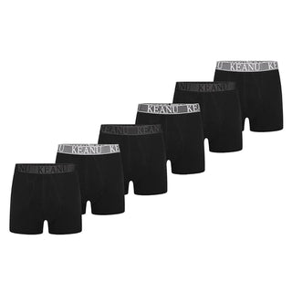 Keanu Pack of 6 Mens A Front Boxer Shorts - Plain Colours Design - Cotton Blend