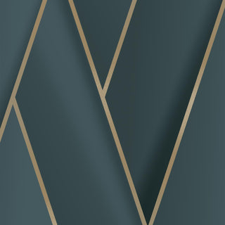 Debona Armando Wallpaper - White/Gold, Navy & Green - 10.05m x 0.53m