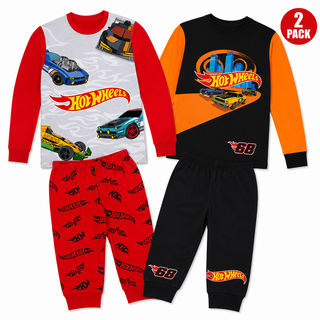 Hot Wheels Boys Long Pyjamas Pack of 2