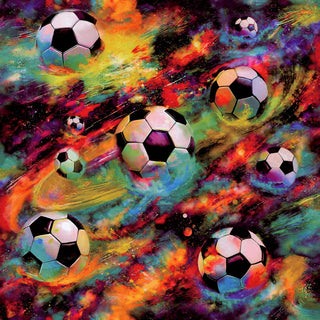 Holden Decor Football Galaxy Multi Wallpaper 13780 – Fun Football Design – 10m Roll