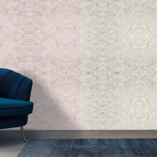 Holden Decor Obsidian Wallpaper - Metallic Texture Concrete - Pink Rose Gold/Taupe Silver  - 10m x 53cm Wide