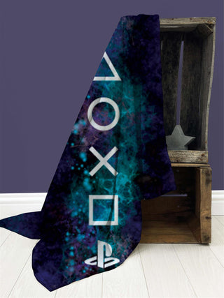Playstation Fleece Blanket - Nebula Design - 100% Polyester - 100 x 150cm