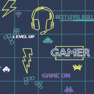 Holden Decor Gamer Navy Wallpaper 13310 – Gaming-Inspired Design – 10m Roll