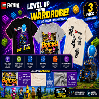 LEGO Fortnite Boys T-Shirt 3 Pack - Image 6