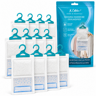 K Collection Hanging Wardrobe Dehumidifier Bags for Damp & Moisture