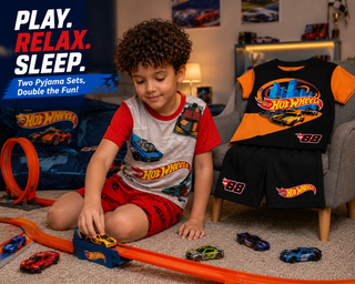 Hot Wheels Boys Short Pyjamas Pack of 2