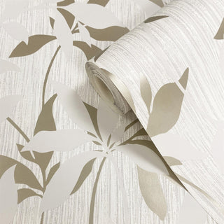 Muriva Hudson Leaf Trail Cream Wallpaper 220301 – Elegant Botanical Design