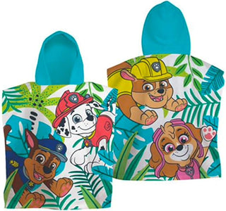 Paw Patrol Hooded Towel Poncho - Jungle Design - 100% Cotton - 115 x 50 cm