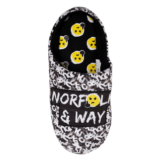 Norfolk & Way Mens Slippers - Novelty Black/White Design - Slip On Mule