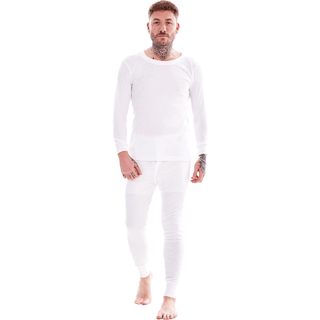 Heatforce Mens 2 Pack Thermal Baselayer - 0.45 Tog - White Design
