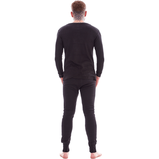 Heatforce Mens 2 Pack Thermal Baselayer - 0.45 Tog - Black Design