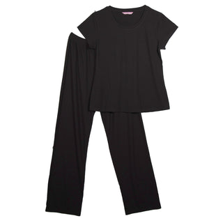 Keanu Ladies Ribbed Lounge Set - Beige, Green & Black Design - Viscose Blend