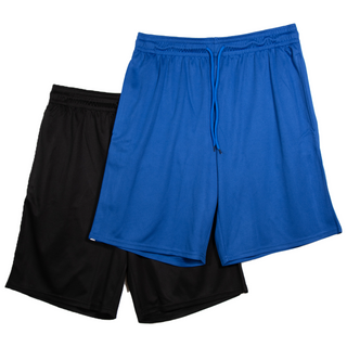 Keanu Mens 2 Pack Mesh Shorts - Black and Blue Design