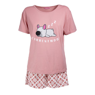 Keanu Ladies Shortie Pyjamas - Current Mood Design - Cotton Blend
