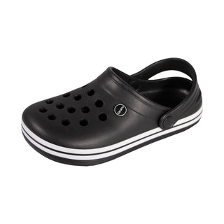Keanu Unisex Contrast Band Clogs - Black