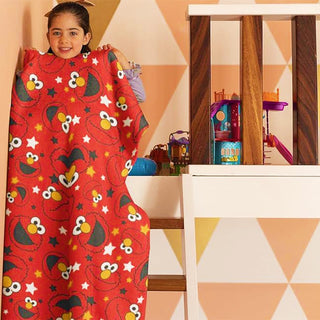 Sesame Street Fleece Blanket - Elmo Design - 100% Polyester - 100 x 150cm