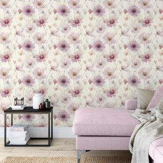 Muriva Lissa Flowers Pink Wallpaper 215501 – Floral Decorative Wallcovering