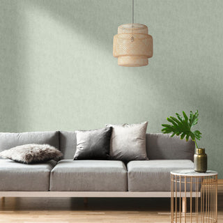 Muriva Linen Texture Green Wallpaper 173537 10m Roll Textured Modern Feature Wall