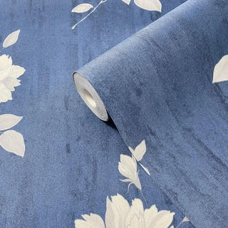 Muriva Darcy Oleana Floral Blue Wallpaper 703073 10m Roll Elegant Botanical