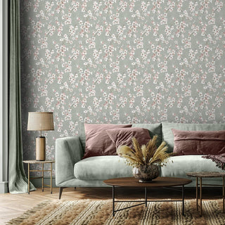 Muriva Melody Floral Green Wallpaper 232501 – Elegant Botanical Design – 10m Roll