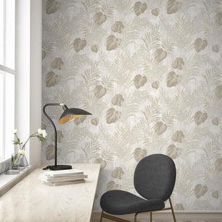 Muriva Phelan Leaf Cream Wallpaper 209112 – Elegant Botanical Design