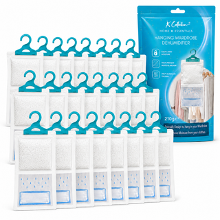 K Collection Hanging Wardrobe Dehumidifier Bags for Damp & Moisture