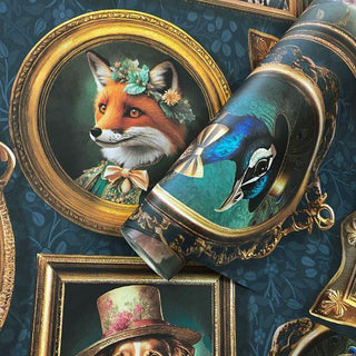 Holden Decor Regal Beasts Navy Wallpaper 13791 – Majestic Animal Design – 10m Roll