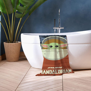 Star Wars (The Mandalorian) Towel - Baby Yoda Design - 100% Cotton - 140 x 70cm