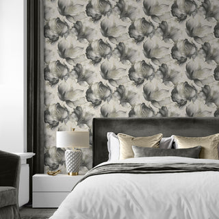 Muriva Elysian Floral Black & Gold Wallpaper 212502 Luxury Elegant Feature Wall