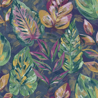 Holden Decor Aralia Navy/Pink Wallpaper 36112 – Tropical Botanical Design – 10m Roll