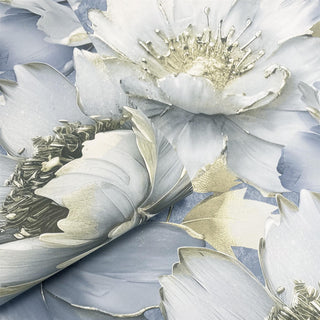 Muriva Aminah Floral Blue Wallpaper 224504 10m Roll Elegant Botanical Feature Wall