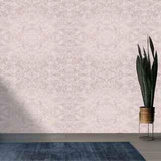 Holden Decor Obsidian Wallpaper - Metallic Texture Concrete - Pink Rose Gold/Taupe Silver  - 10m x 53cm Wide