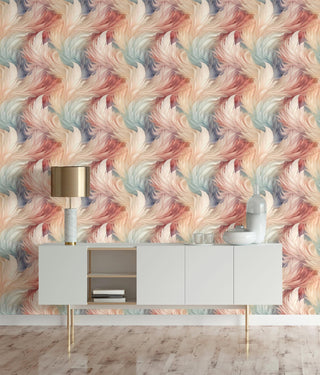 Muriva Plumes Multi Wallpaper 217501 – Elegant Feather Design