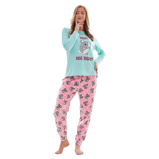 Keanu Ladies Microfleece Pyjamas - Koala Not Today Design
